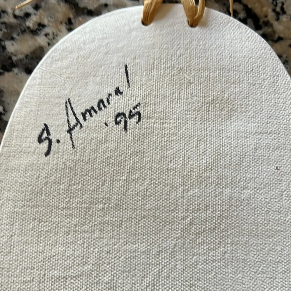 Vintage Pressed Wheat Pottery, Wall Hanging
